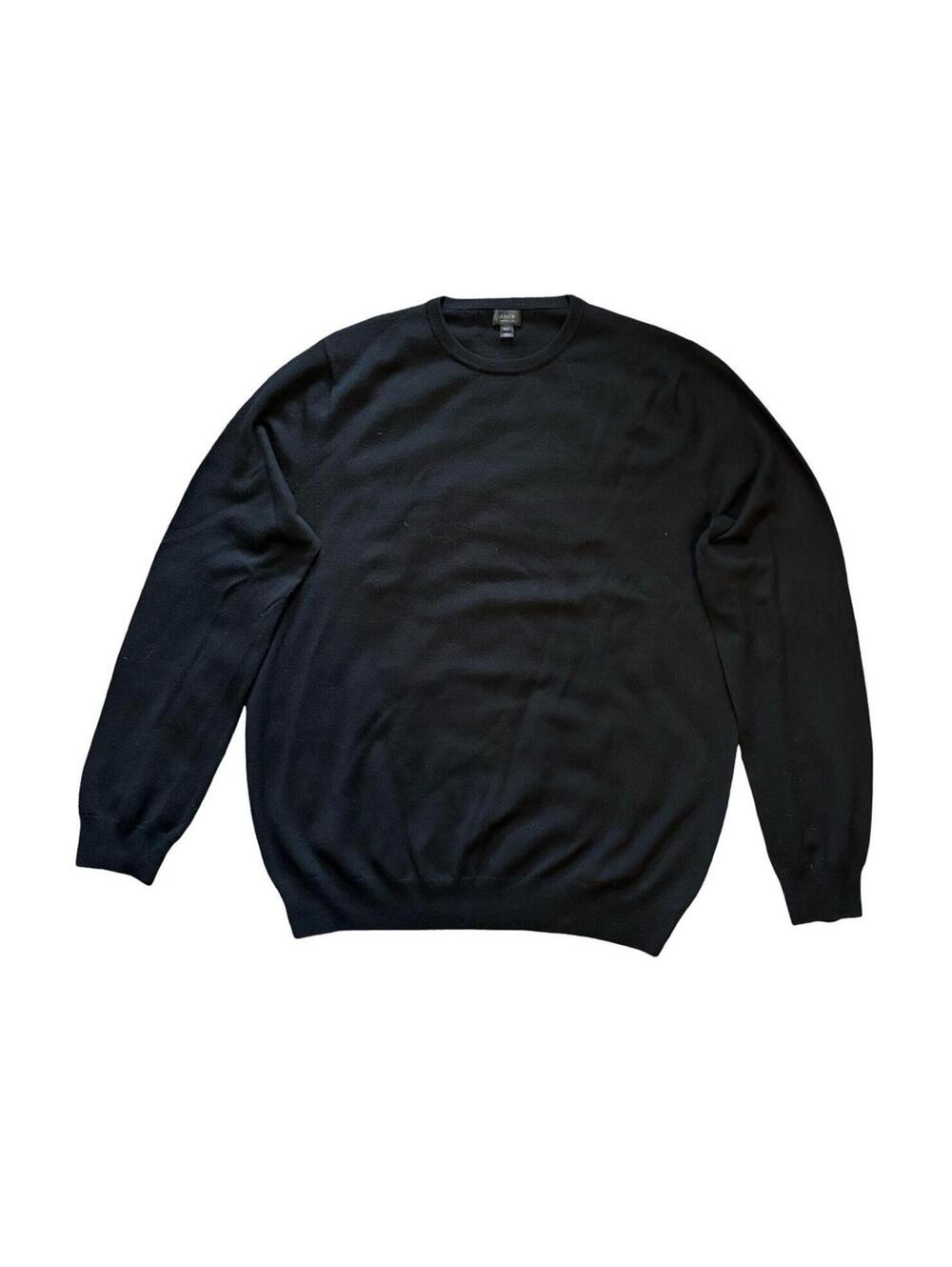 J. Crew Women's Black 100% Merino Wool Sweater Long Sleeve Layering Size XLT - Picture 1 of 9